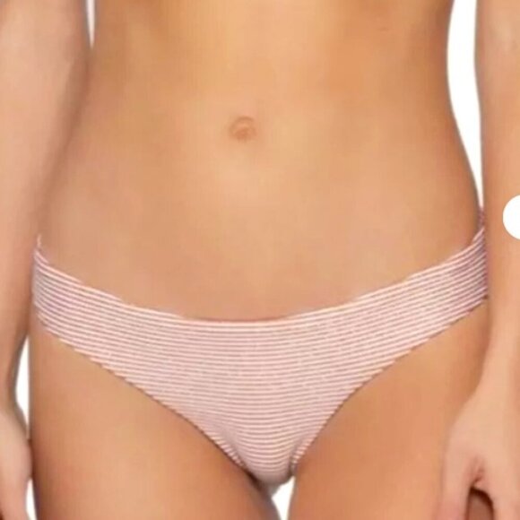 PilyQ Women's Ruched Bikini Bottom Teeny Swimsuit Size Small - Picture 1 of 10